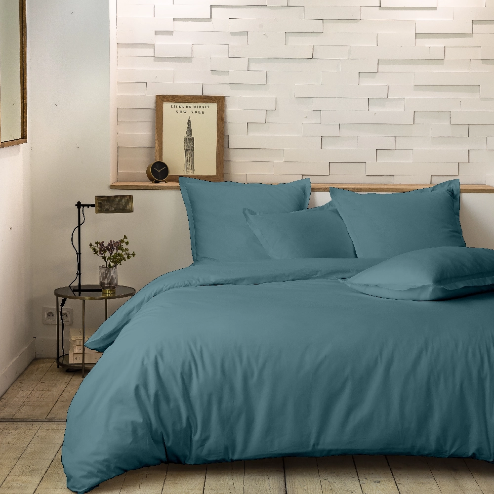 UNI PERCALE BLEU ADRIATIQUE